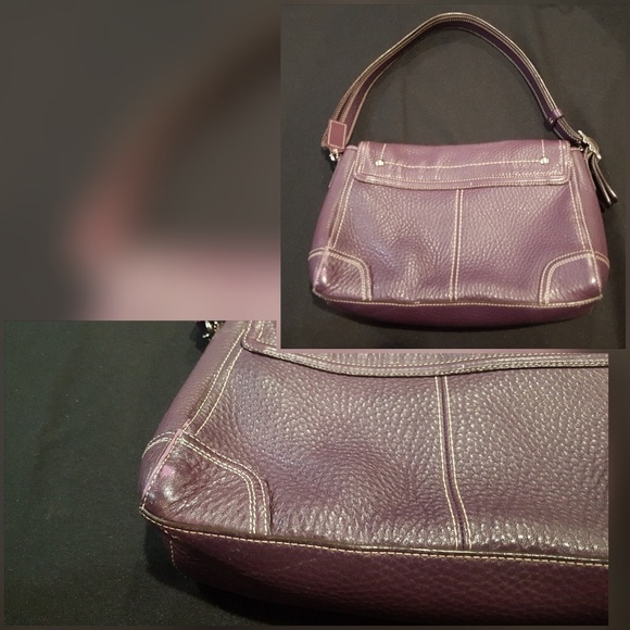 Coach *eggplant purple* handbag 💜 gently loved - Picture 4 of 5